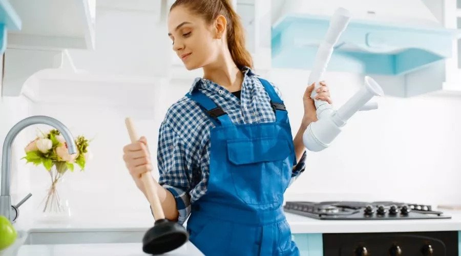 woman in plumbing